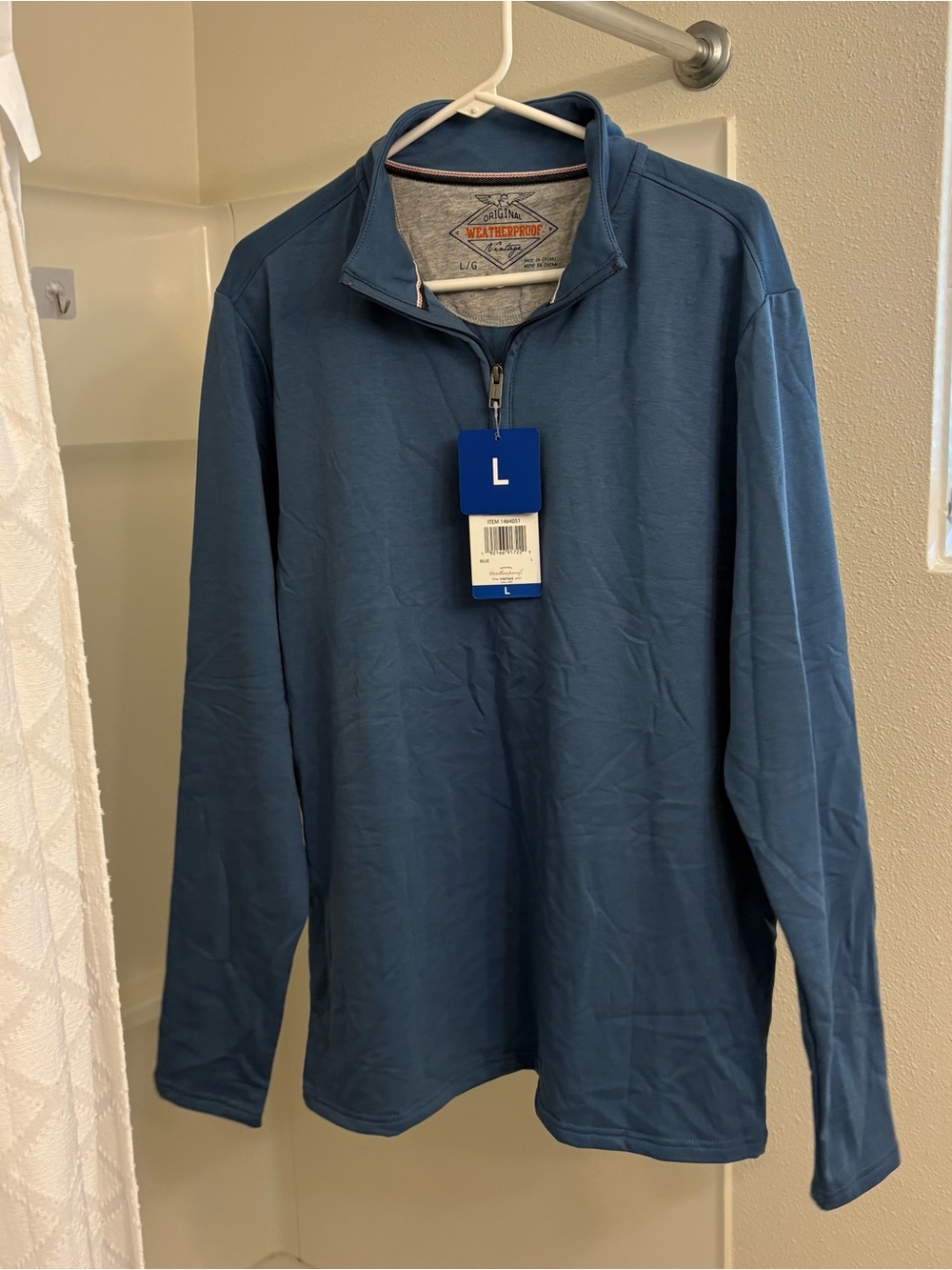 Weatherproof Vintage Blue Quarter-Zip Pullover